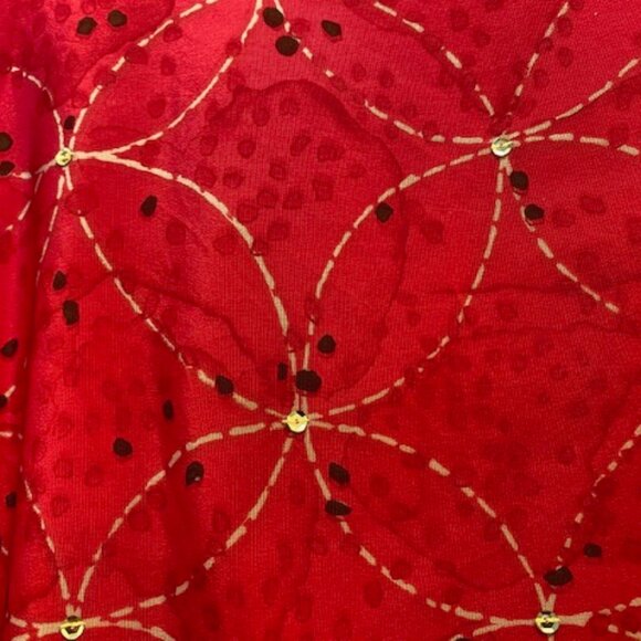 Choice: DIANE GILMAN 100% SILK l/s TUNIC Tops* RED GOLD or OLIVE Green GOLD ~ S - Picture 6 of 14